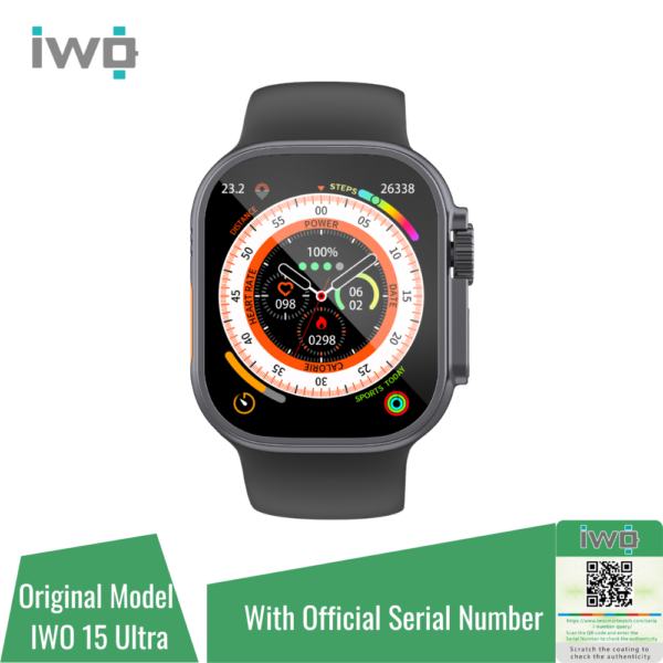 smartwatch iwo 16 ultra 8 com bussola e gps 49mm branco