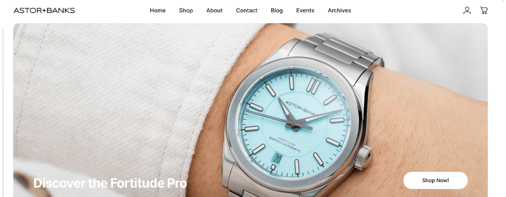 Astor+Banks Fortitude Pro watch on wrist